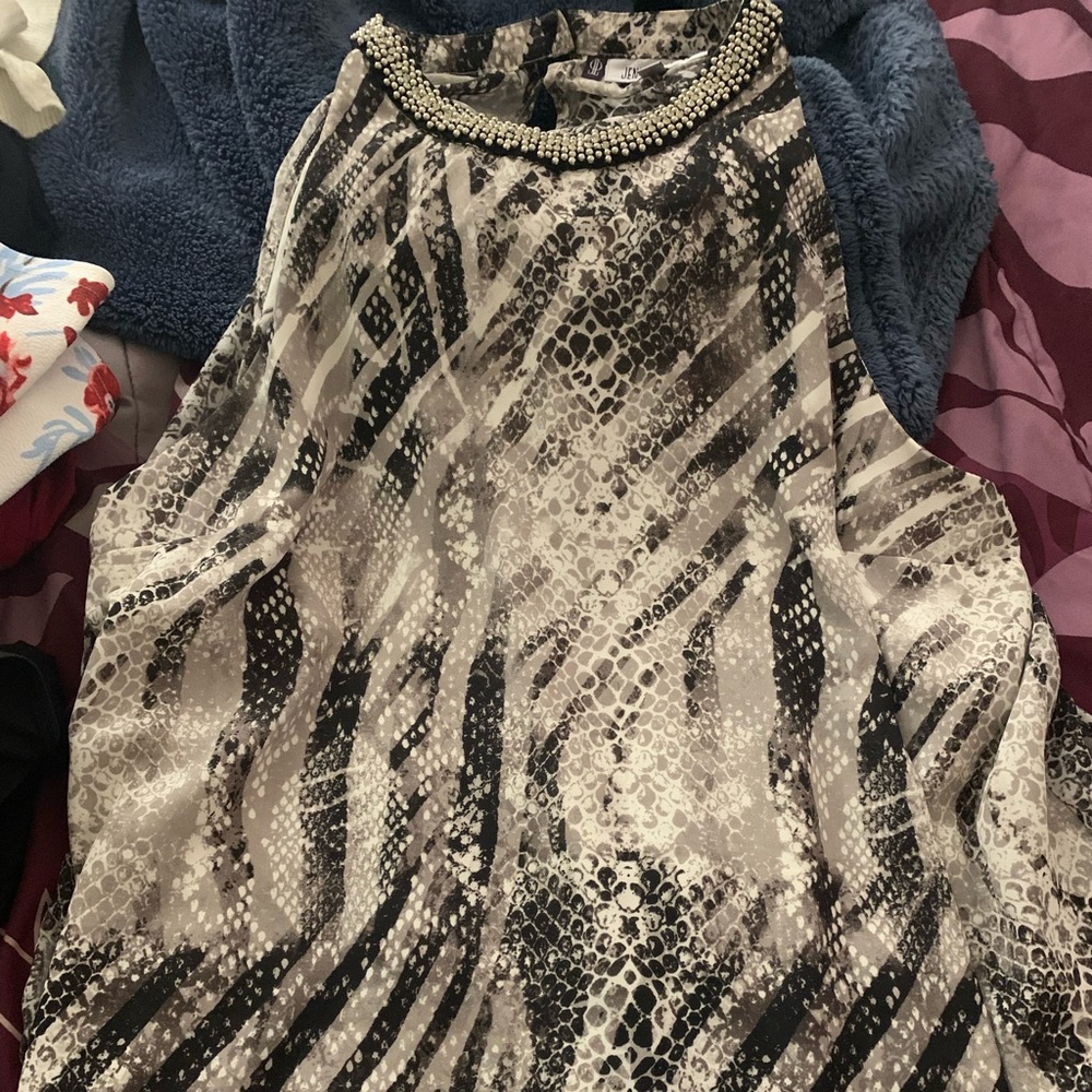 Snake skin halter top style shirt